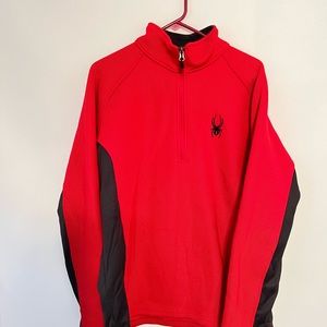 Spider Red / Black Pullover Neck Zip Jacket Men’s Size XL
